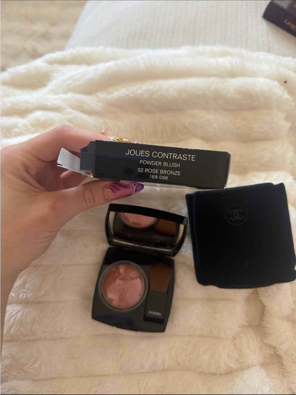 CHANEL Joues Contraste Powder Blush 02 Rose Bronze - Rose Bronze Pink - Picture 4 of 8